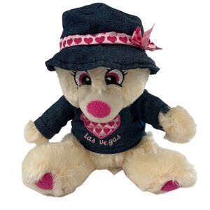 Vintage Bear 2003 Las Vegas Outfit Love Hearts Clothes Hat Size 15"‎
